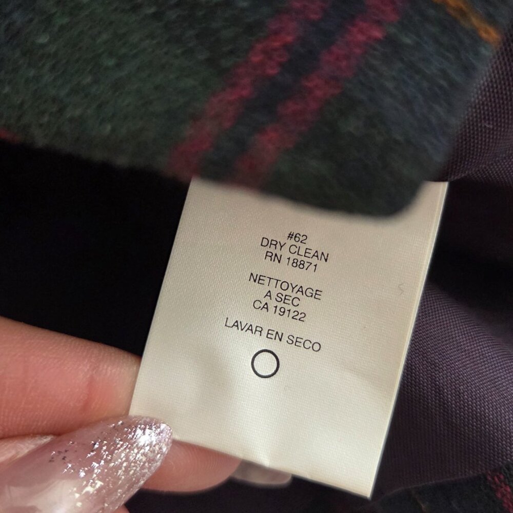 Vtg Wool Plaid Blazer Size 8P Velvet Trim Gold Button Old Money Heritage‎ Preppy - Picture 15 of 15